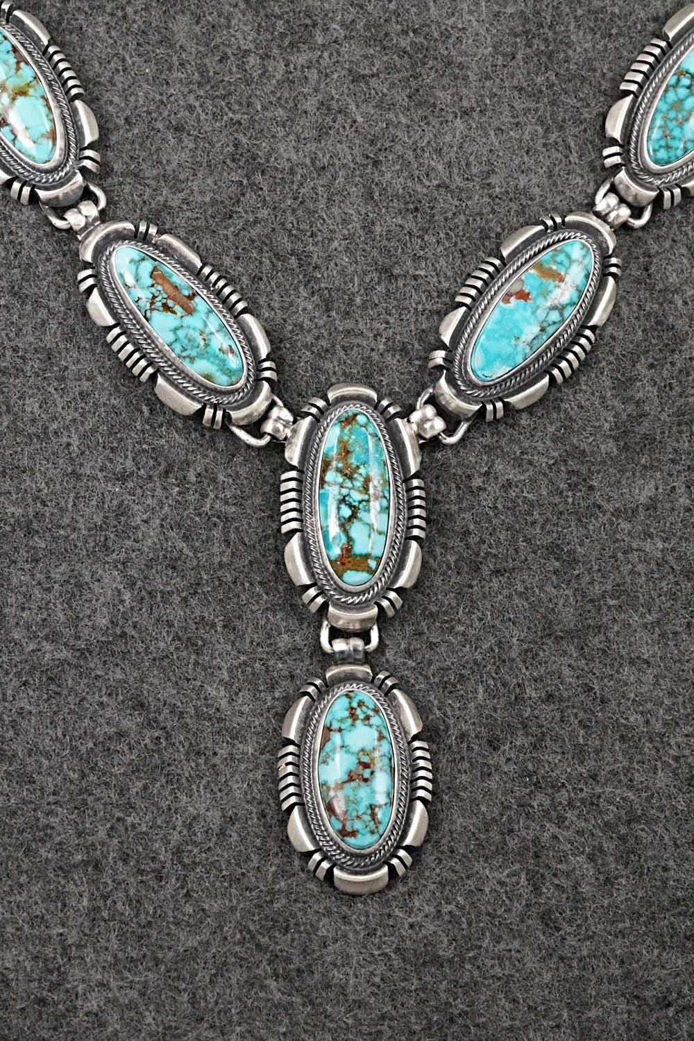 Turquoise & Sterling Silver Necklace and Earrings Set - Mark Yazzie