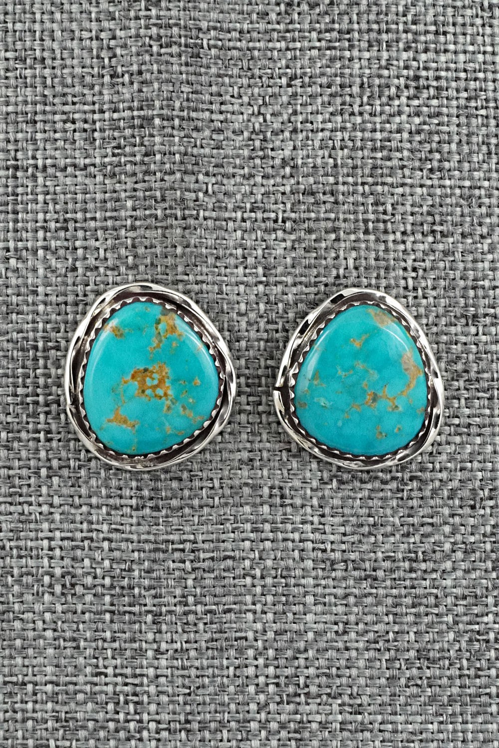 Turquoise & Sterling Silver Earrings - Ernest Hawthorne