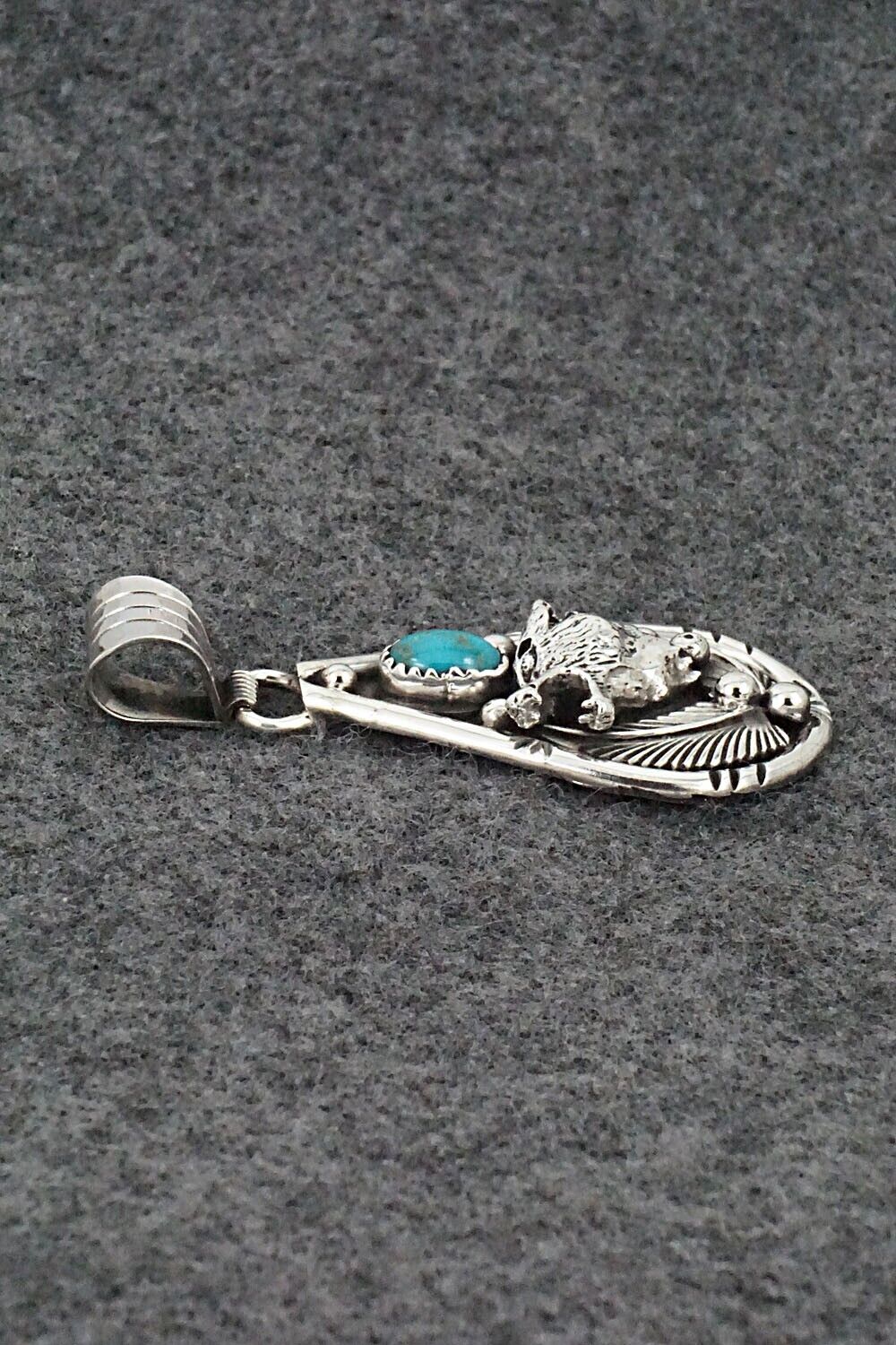 Turquoise & Sterling Silver Pendant - Henry Attakai