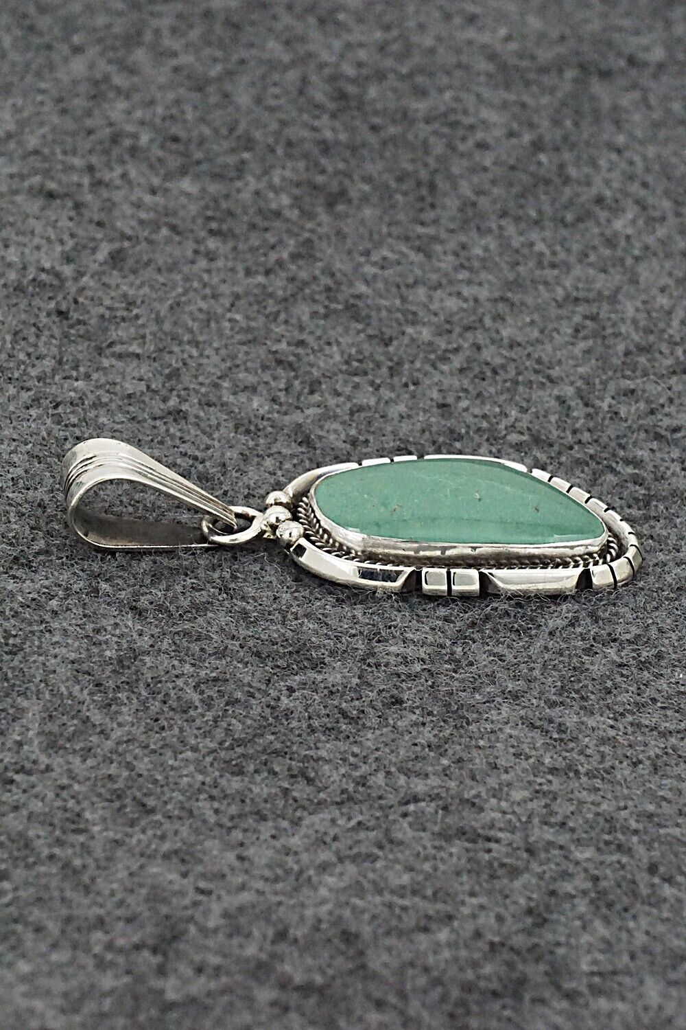 Turquoise & Sterling Silver Pendant - Samuel Yellowhair