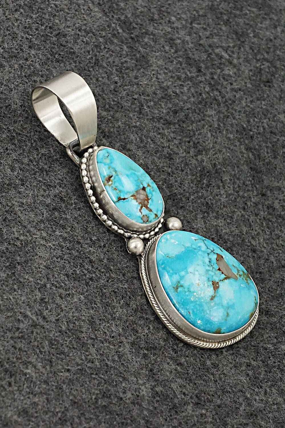 Turquoise & Sterling Silver Pendant - Bobby Johnson