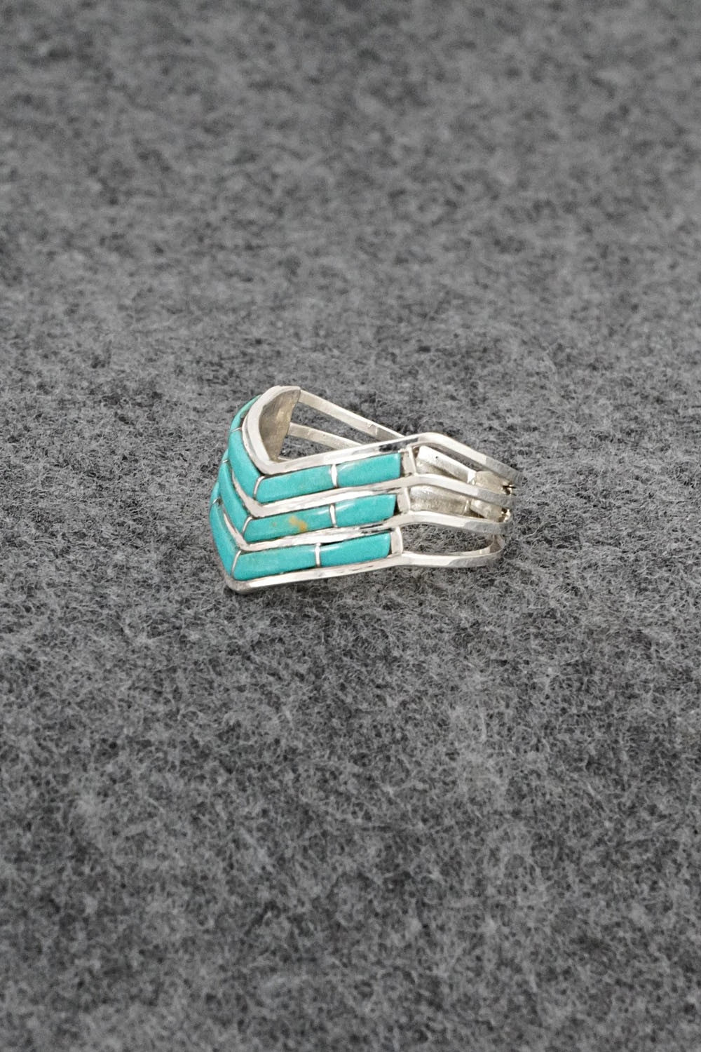 Turquoise & Sterling Silver Ring - Andrew Enrico - Size 9
