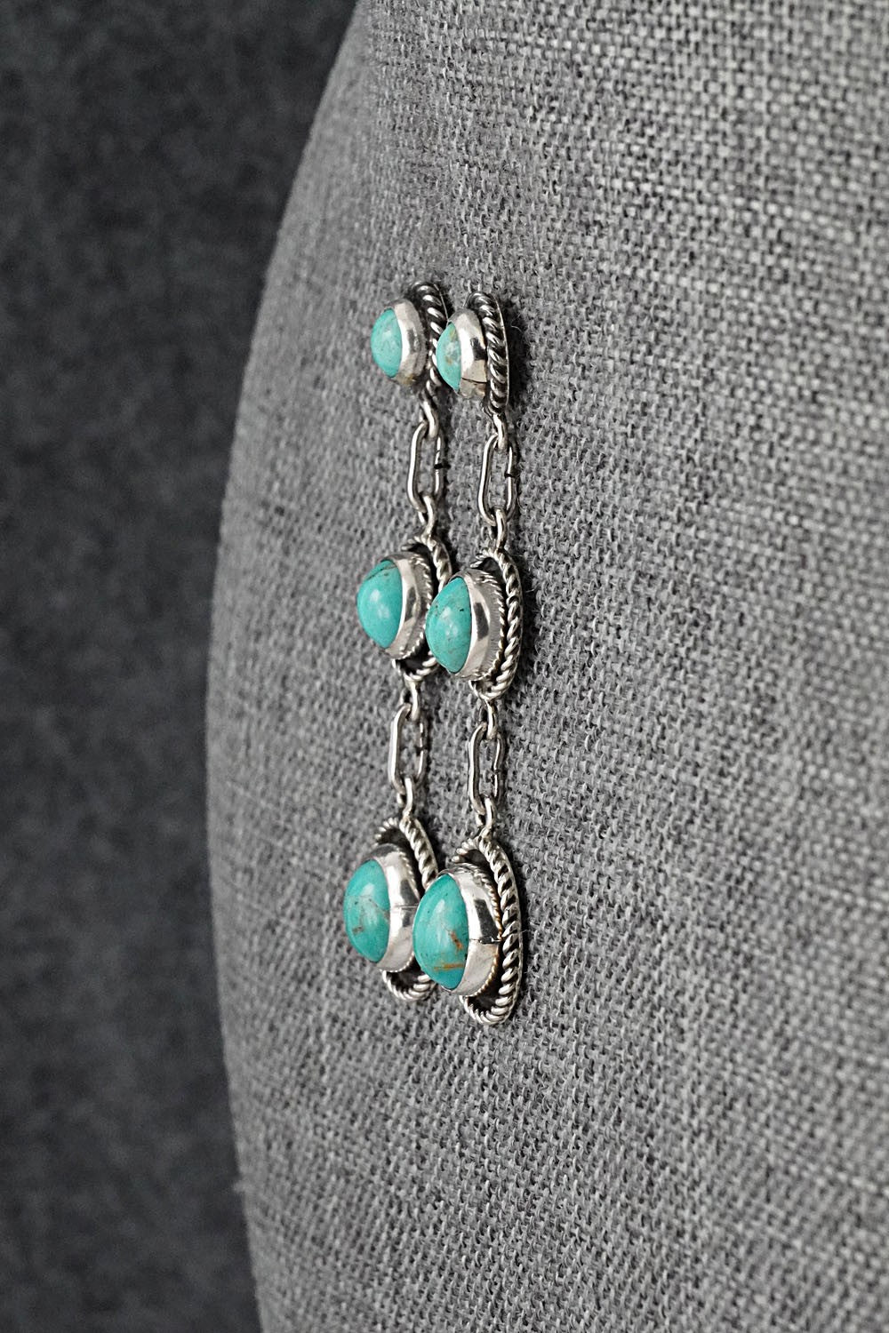 Turquoise & Sterling Silver Earrings - Martin Perry