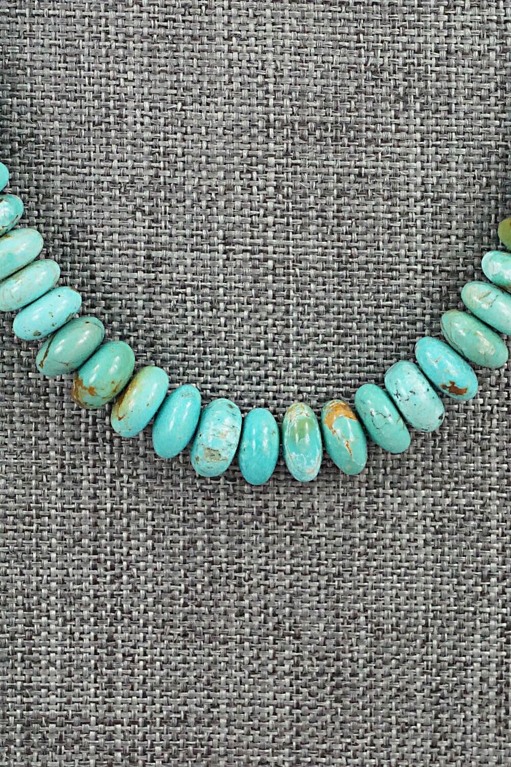 Turquoise & Sterling Silver Necklace 19" - Doreen Jake