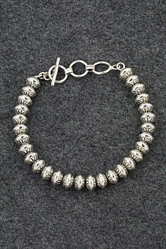 Sterling Silver Beaded Bracelet - Marie Yazzie