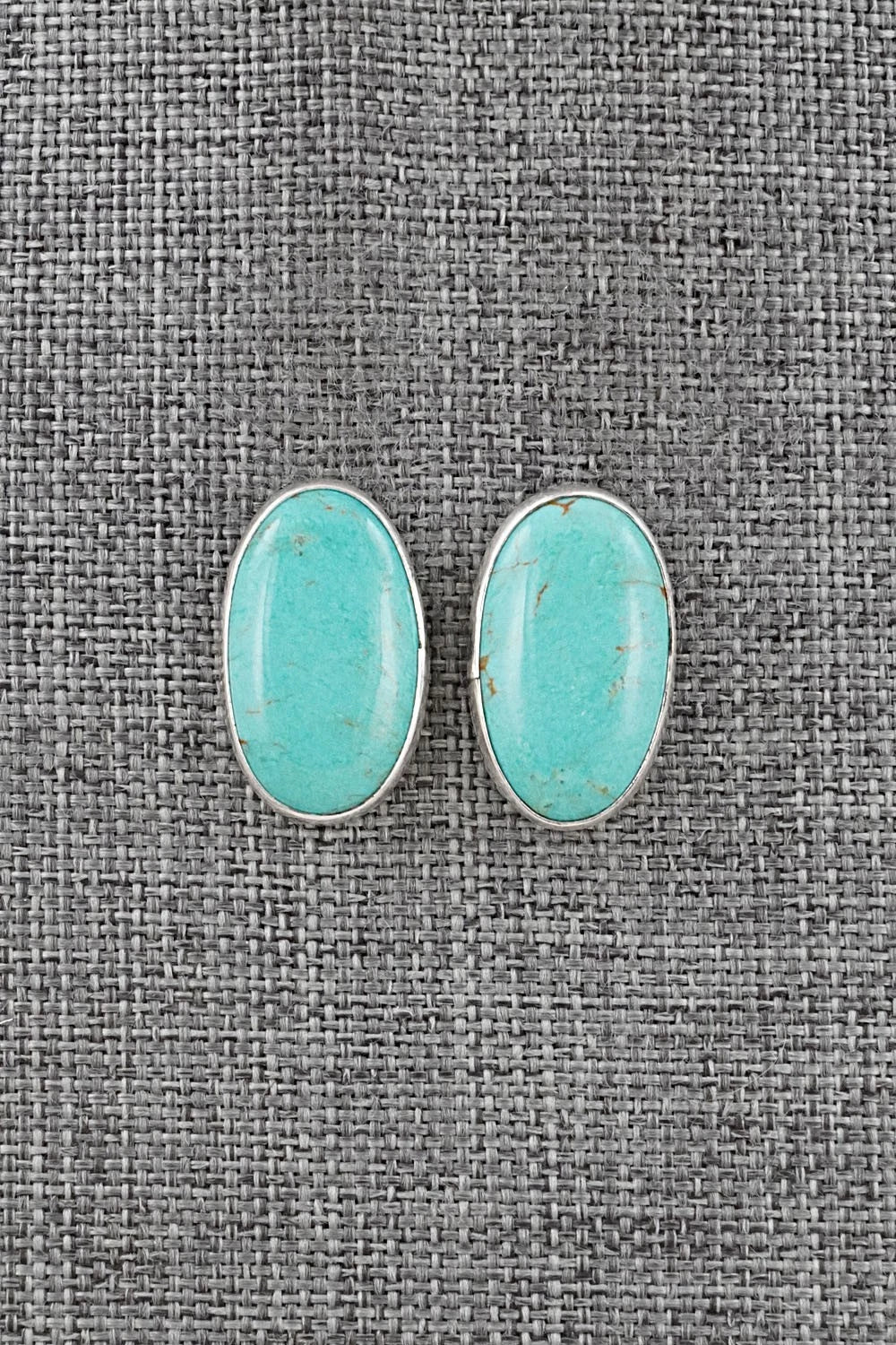 Turquoise & Sterling Silver Earrings - Eugene Gruber