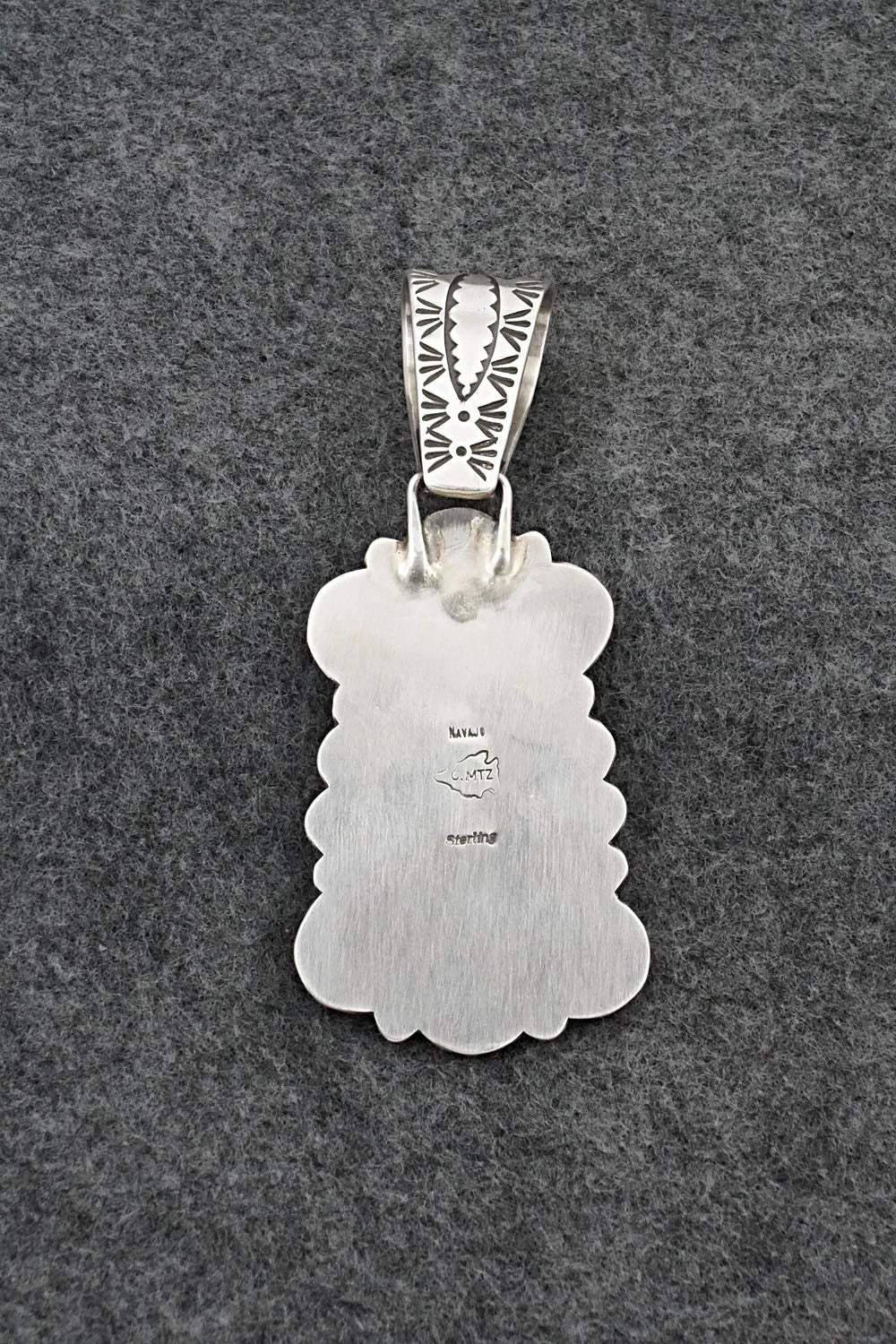 Turquoise & Sterling Silver Pendant - Calvin Martinez