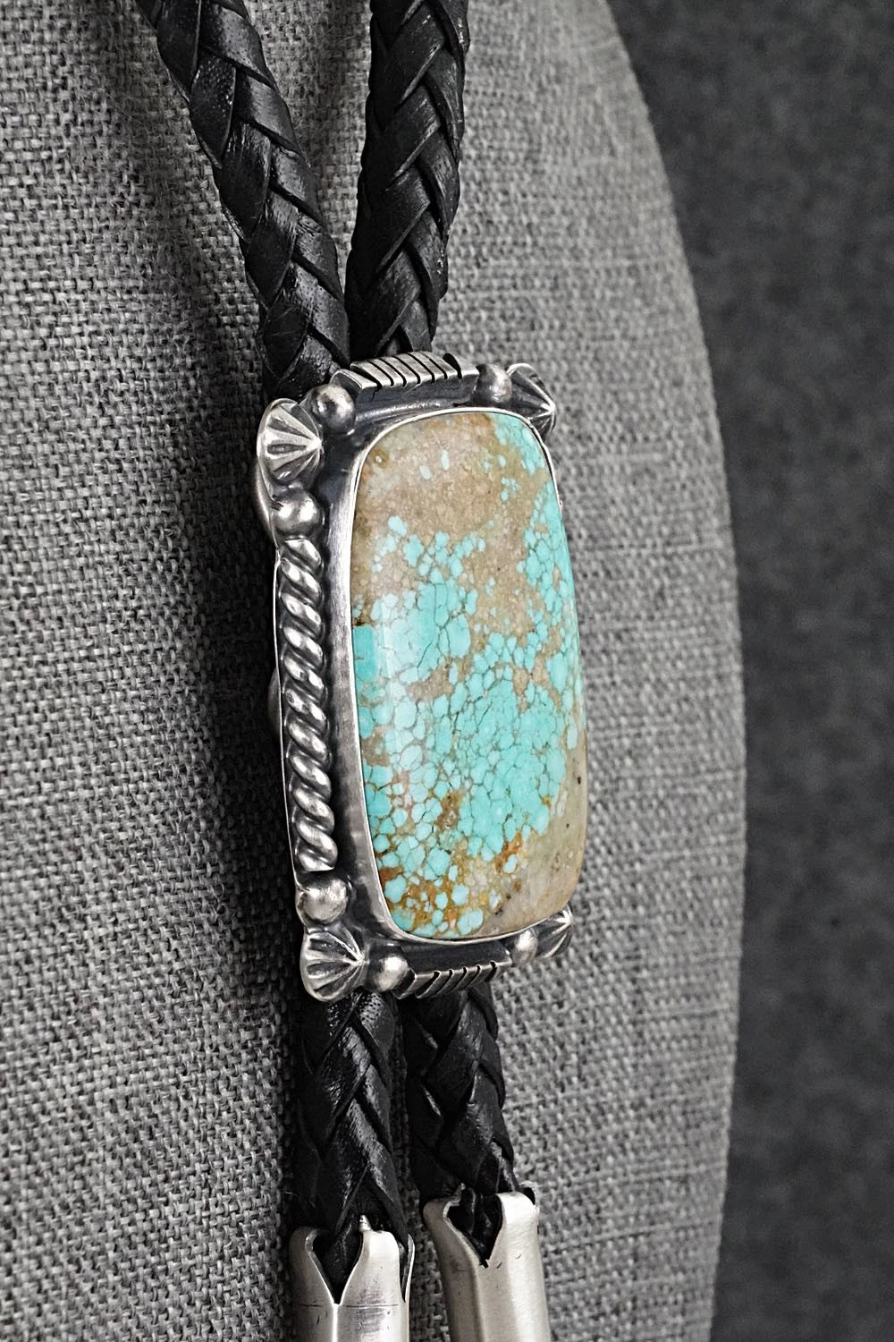 Turquoise & Sterling Silver Bolo Tie - Bob Becenti