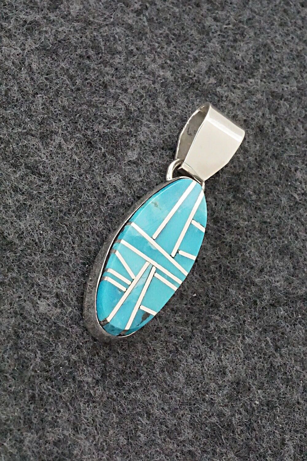 Turquoise & Sterling Silver Pendant & Earrings Set - Julia Etsitty