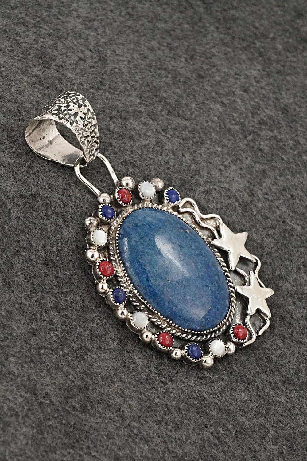 Multi-Stone & Sterling Silver Pendant - Delbert Arviso