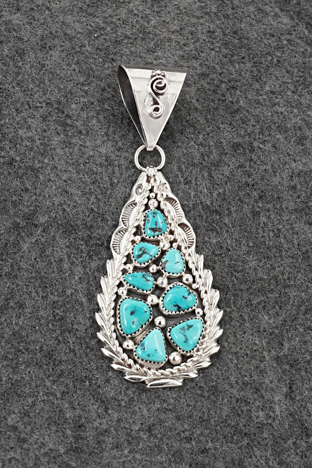Turquoise & Sterling Silver Pendant - Anthony Brown