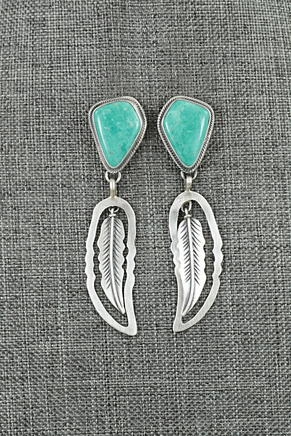 Turquoise & Sterling Silver Earrings - Darrin Livingston