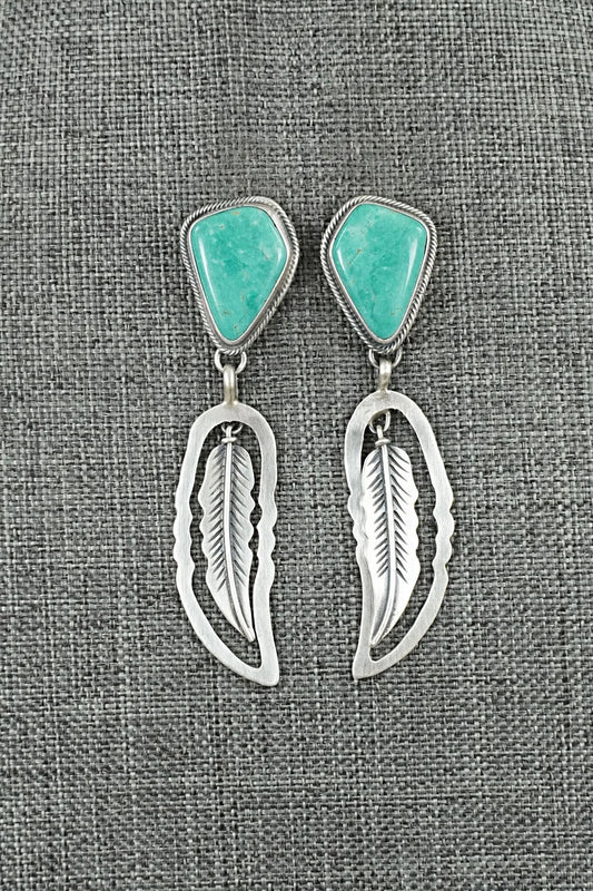 Turquoise & Sterling Silver Earrings - Darrin Livingston