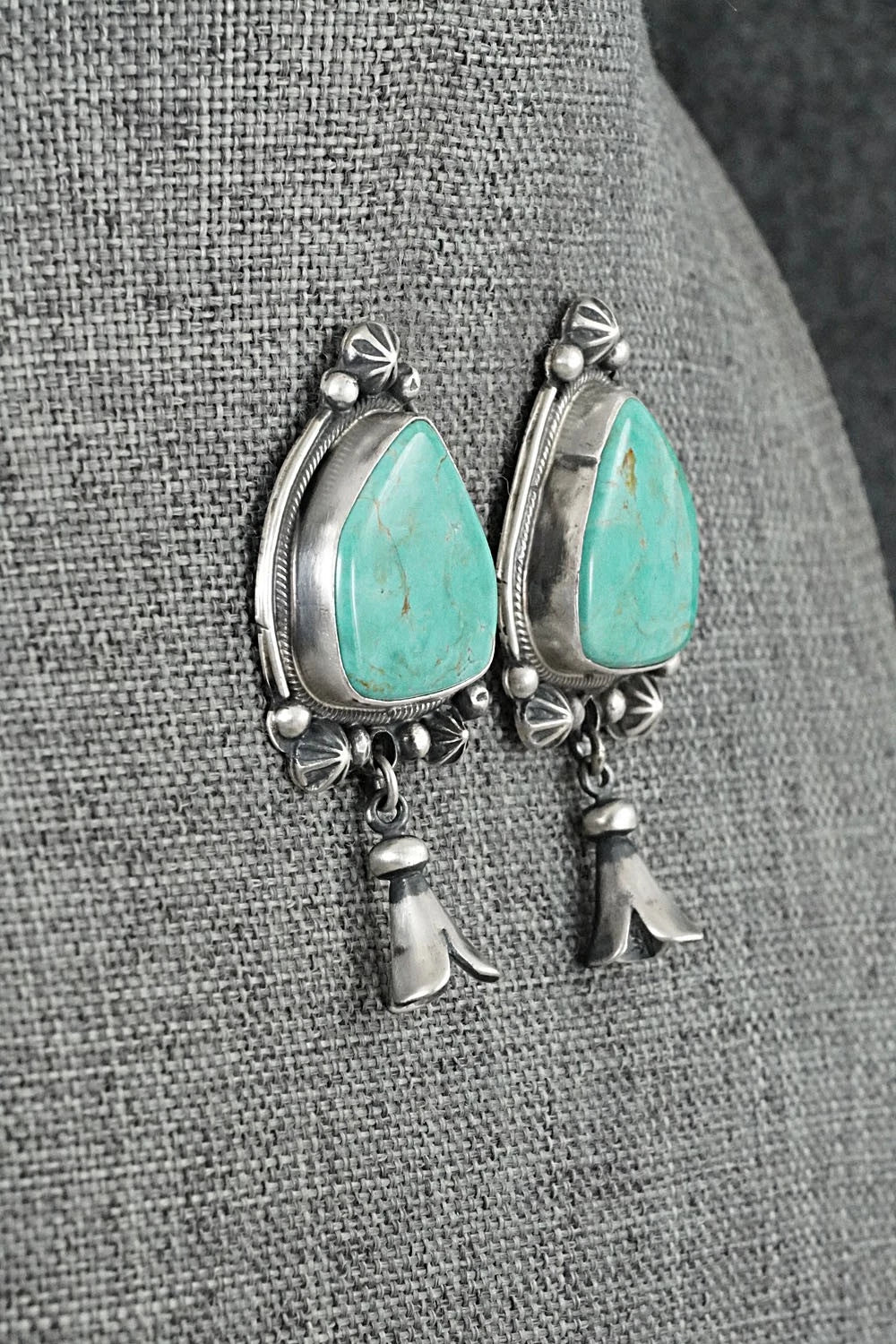 Turquoise & Sterling Silver Earrings - Bobby Johnson