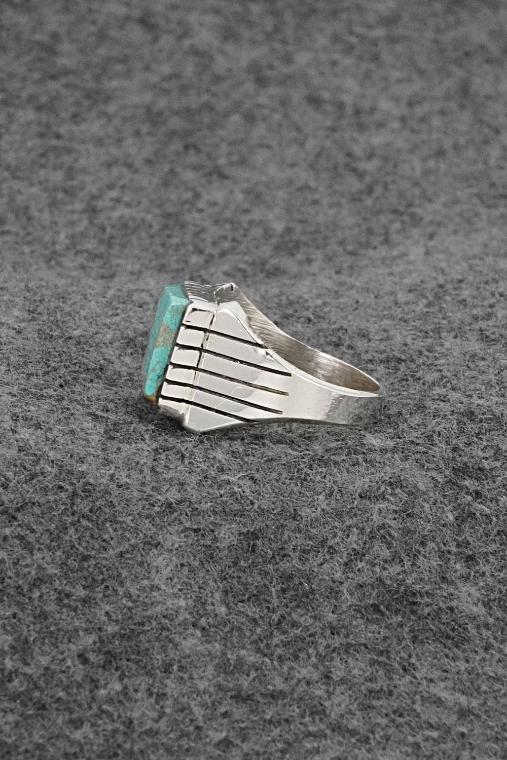 Turquoise & Sterling Silver Ring - Trevor Jack - Size 9.5