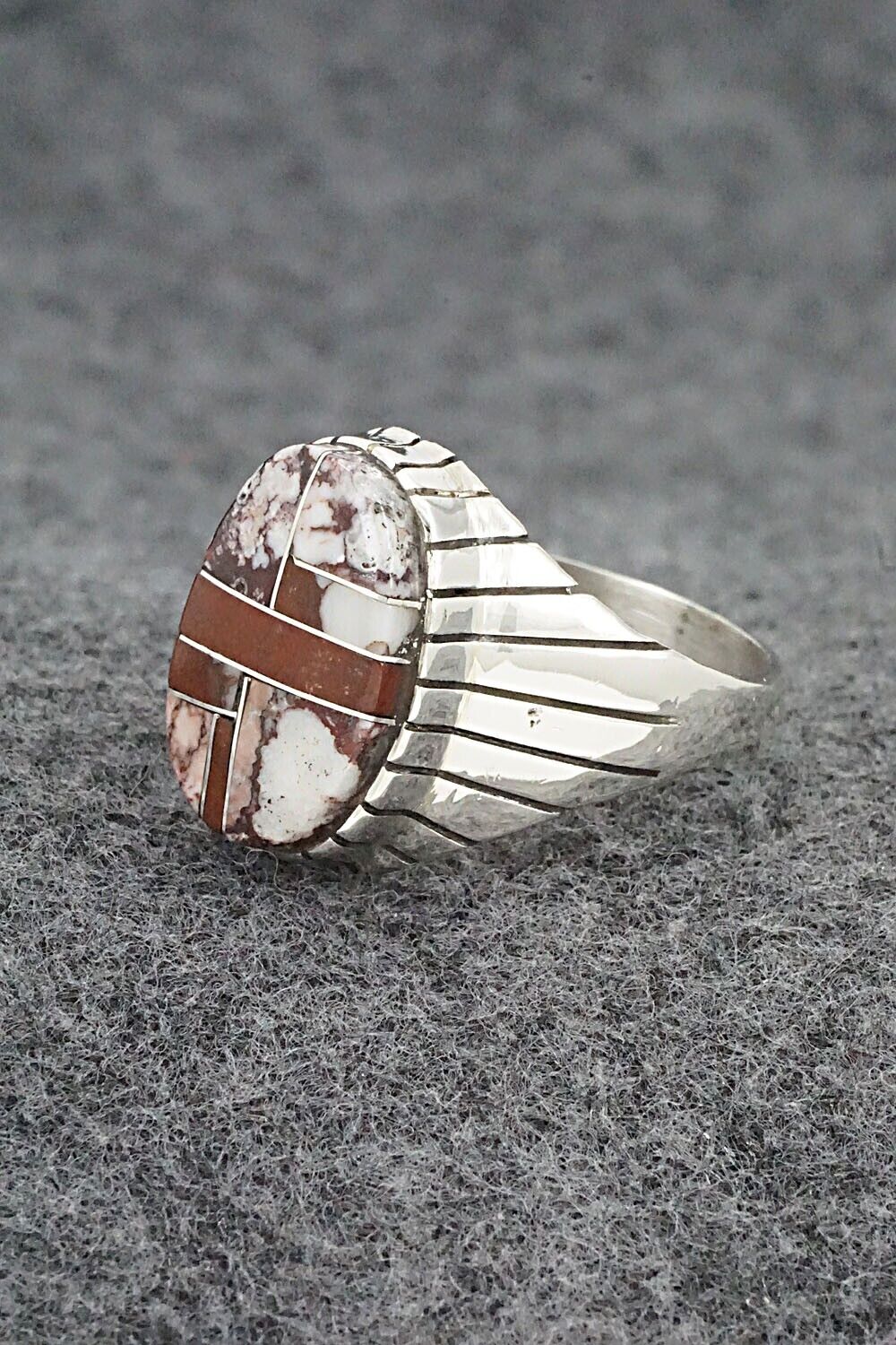Wild Horse & Sterling Silver Ring - Trevor Jack - Size 13