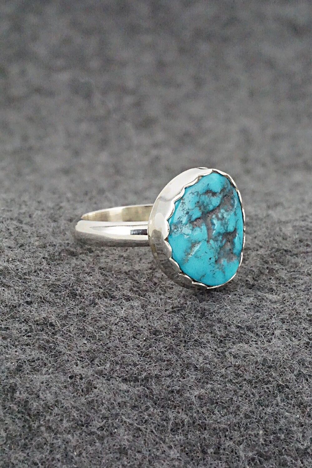 Turquoise & Sterling Silver Ring - Isabelle John - Size 8