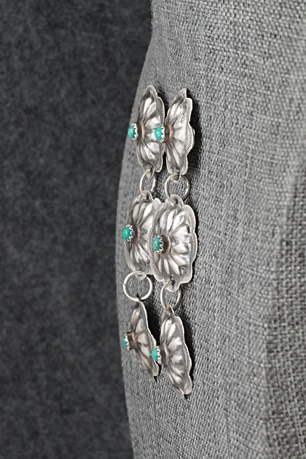 Turquoise and Sterling Silver Earrings - Joan Begay