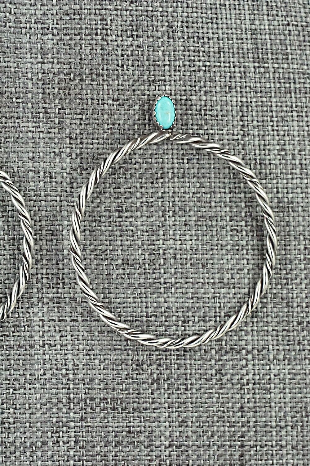 Turquoise & Sterling Silver Earrings - Nelson Leonard Jr.