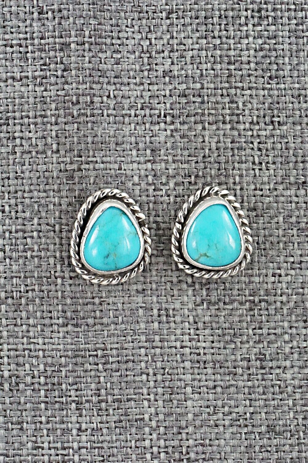 Turquoise & Sterling Silver Earrings - Marco Begaye