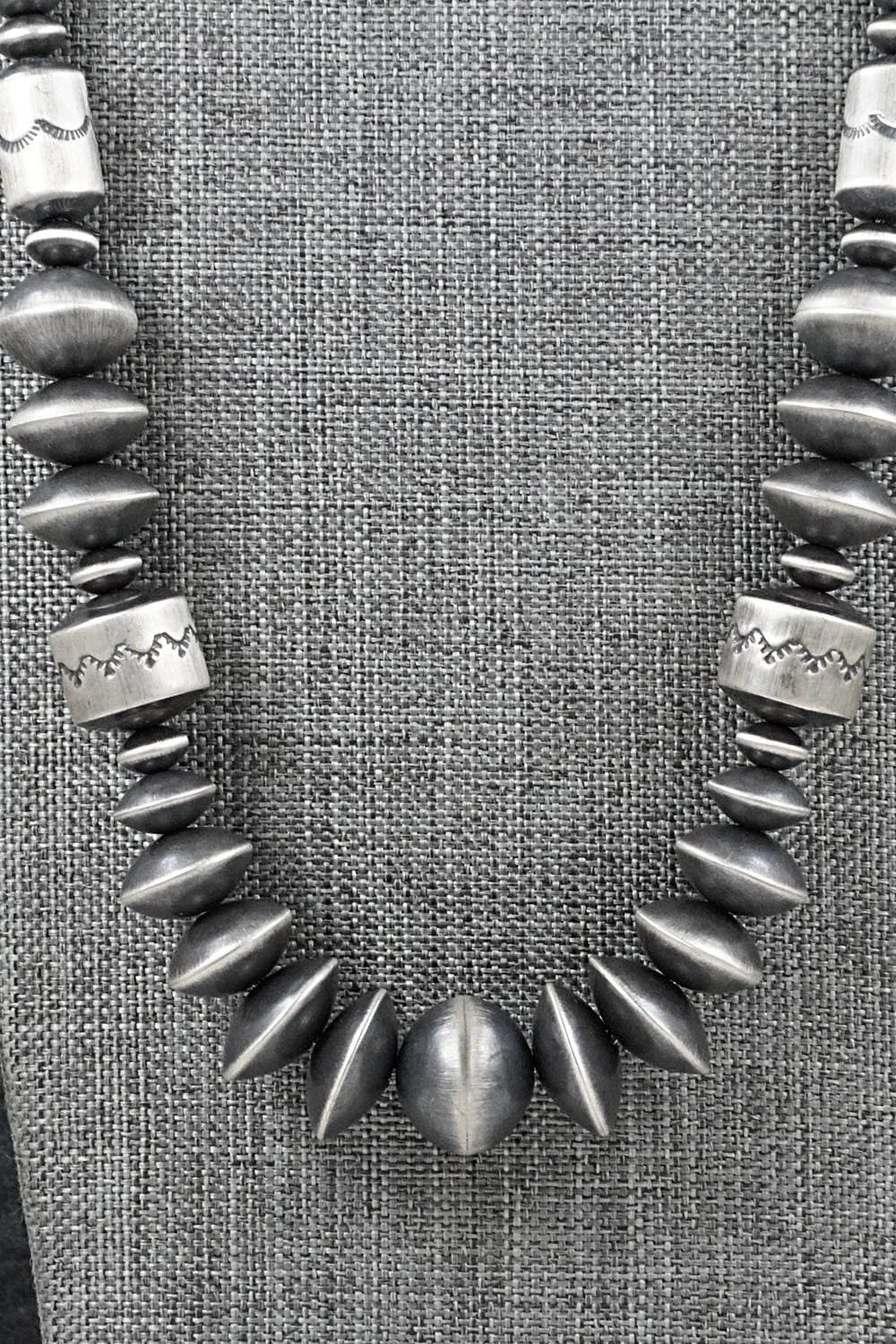 Sterling Silver Navajo Pearl Necklace 28" - Rose Martin