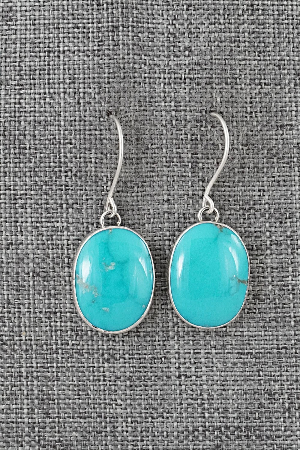 Turquoise & Sterling Silver Earrings - Eugene Gruber