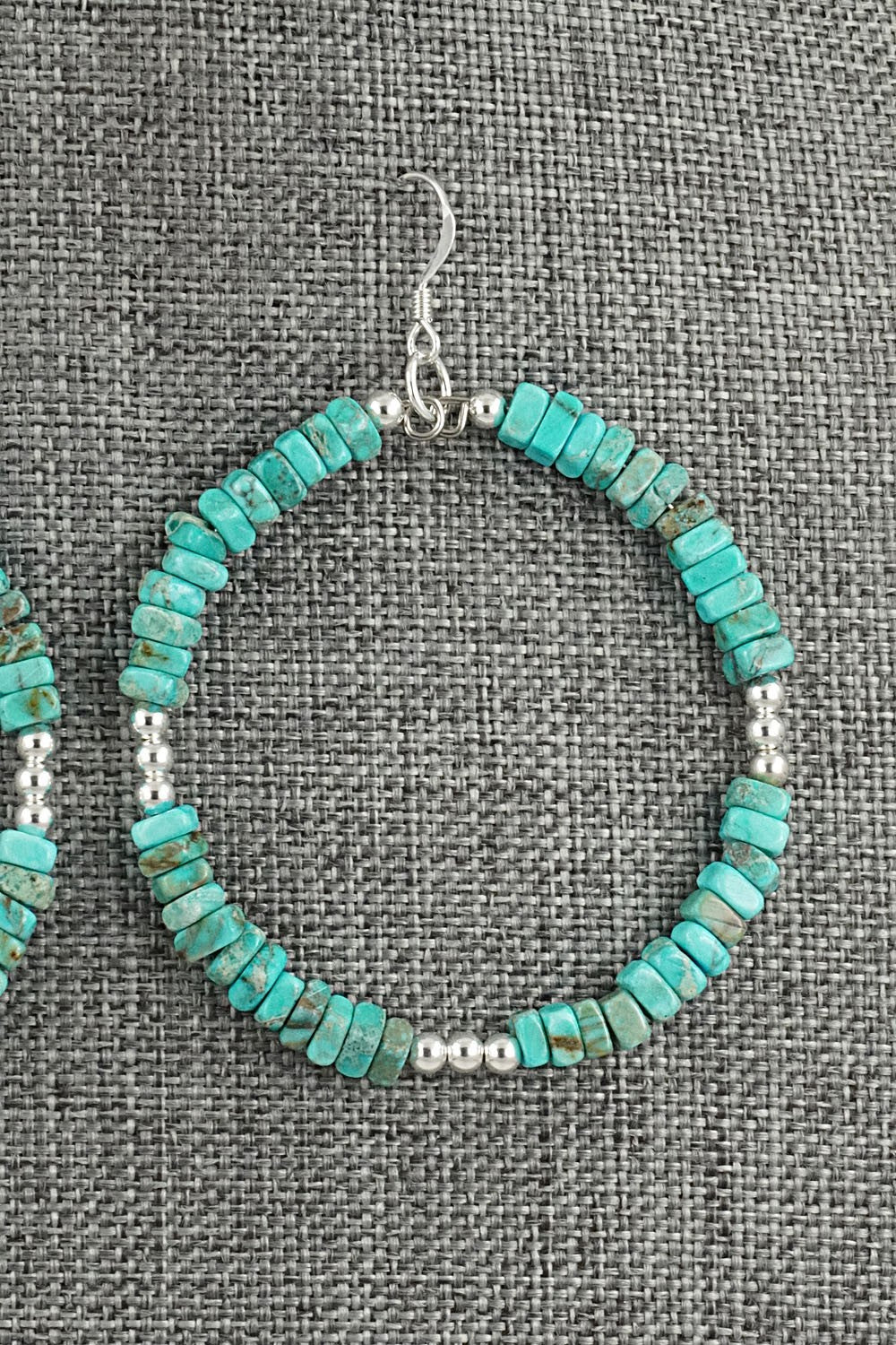 Turquoise & Sterling Silver Earrings - Doreen Jake