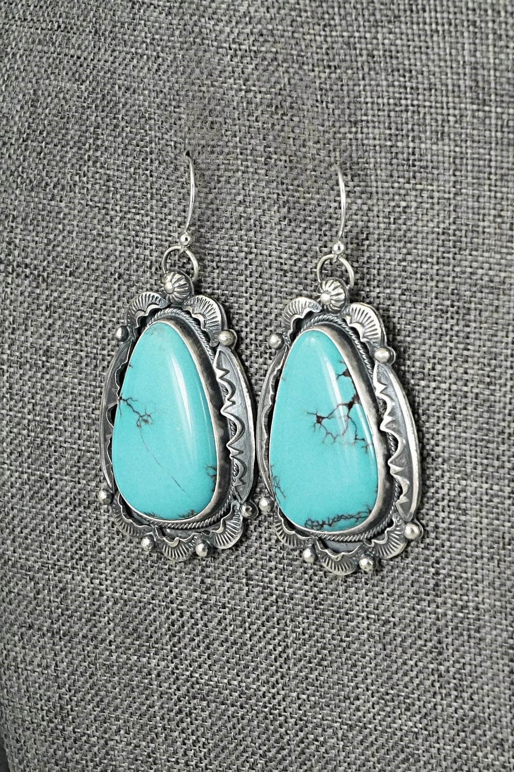 Turquoise & Sterling Silver Earrings - Jackson Hoskie