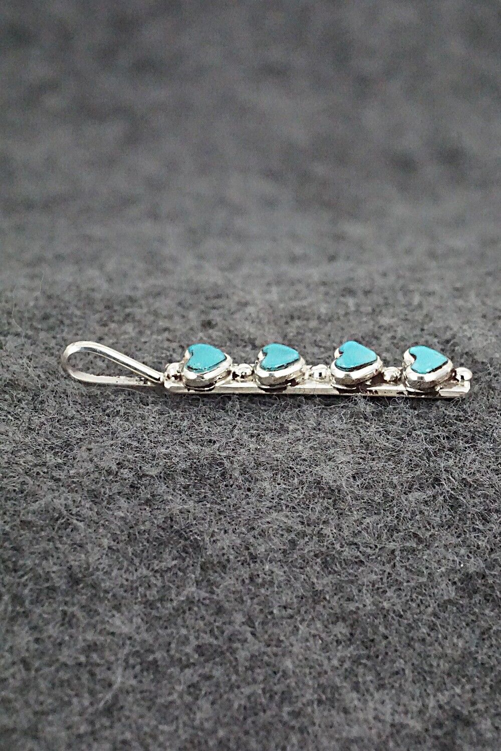Turquoise & Sterling Silver Pendant - Kallen Kallestewa
