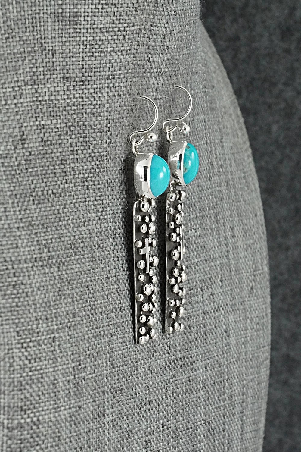 Turquoise & Sterling Silver Earrings - Raymond Coriz