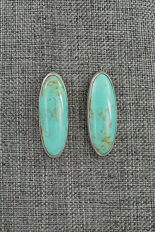 Turquoise & Sterling Silver Earrings - Rena Begay