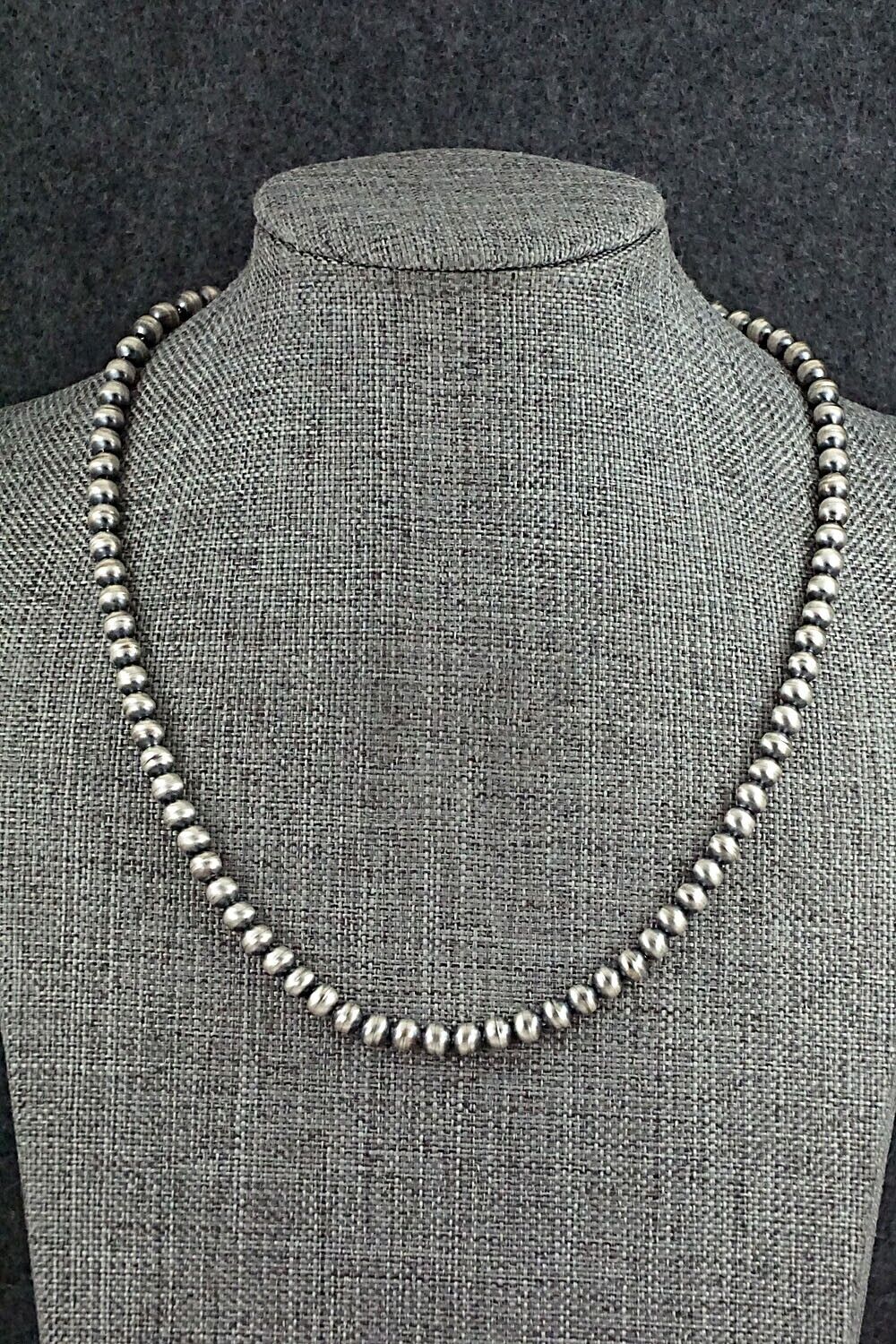 Sterling Silver Navajo Pearl Necklace - Rosemary Saunders