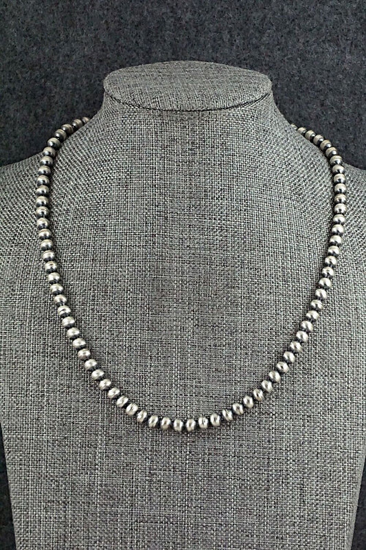 Sterling Silver Navajo Pearl Necklace - Rosemary Saunders
