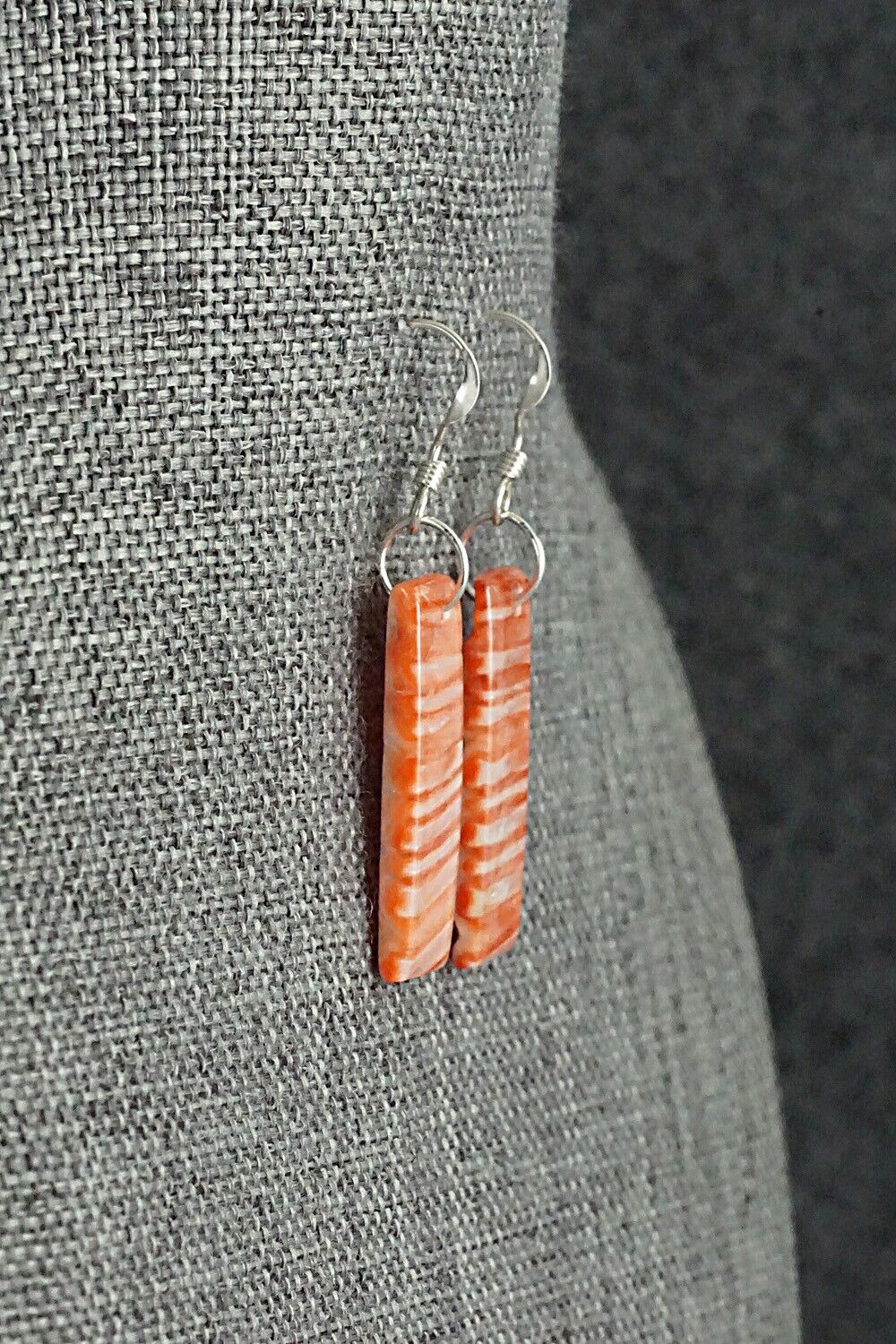 Spiny Oyster & Sterling Silver Earrings - Jesus Espino
