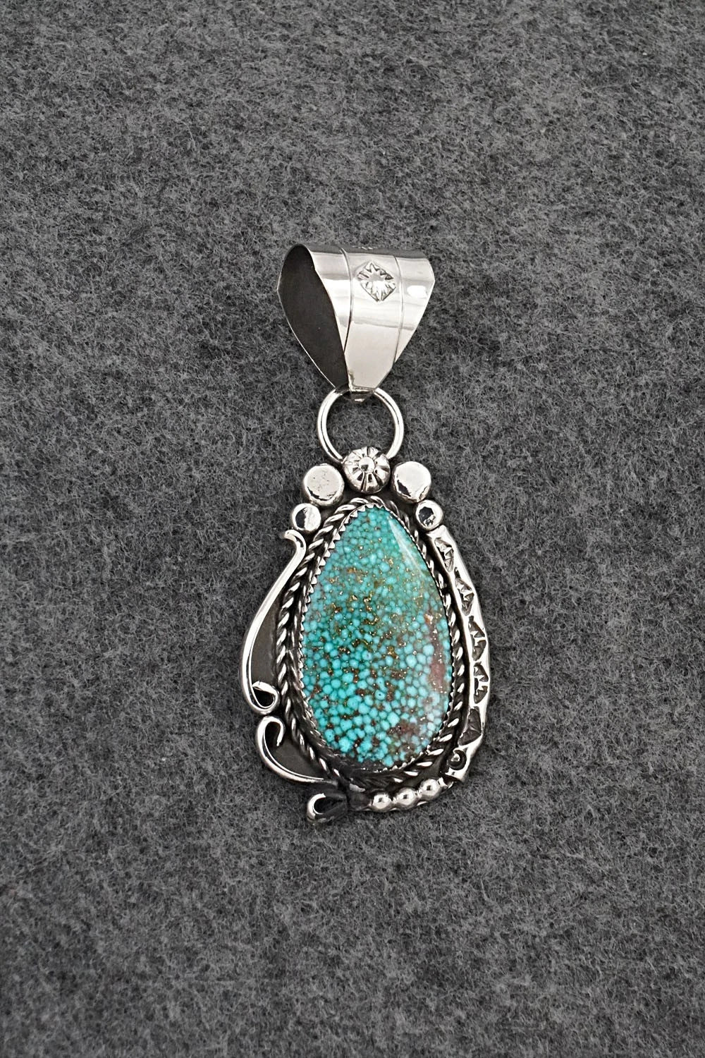 Turquoise and Sterling Silver Pendant - Phil Nez