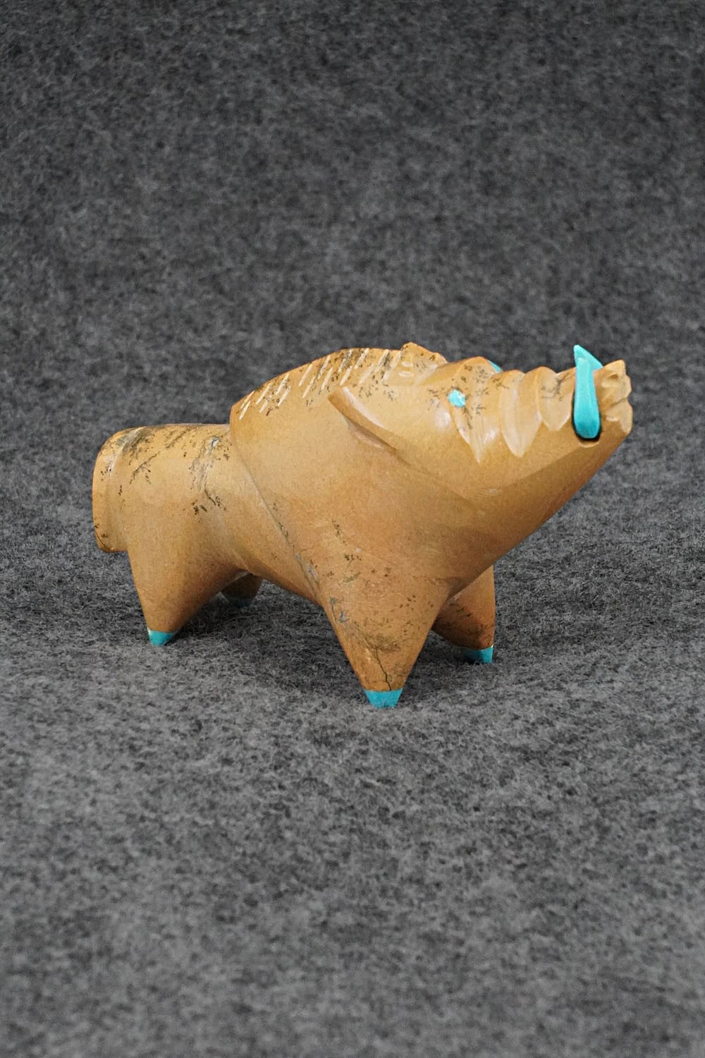 Warthog Zuni Fetish Carving - Enrike Leekya