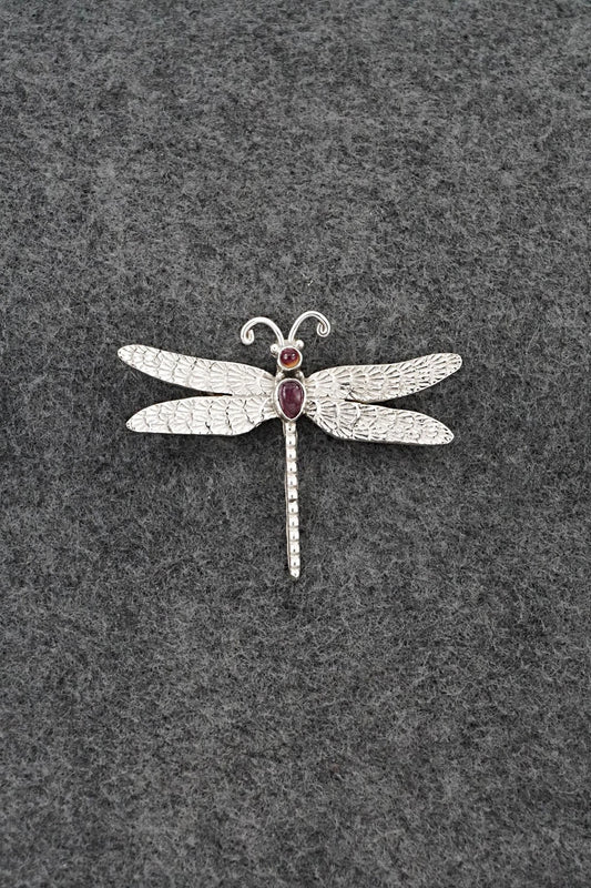 Spiny Oyster & Sterling Silver Pendant/Pin - Lee Charley
