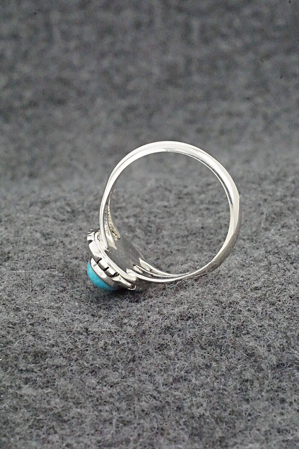 Turquoise & Sterling Silver Ring - Amos Begay - Size 9