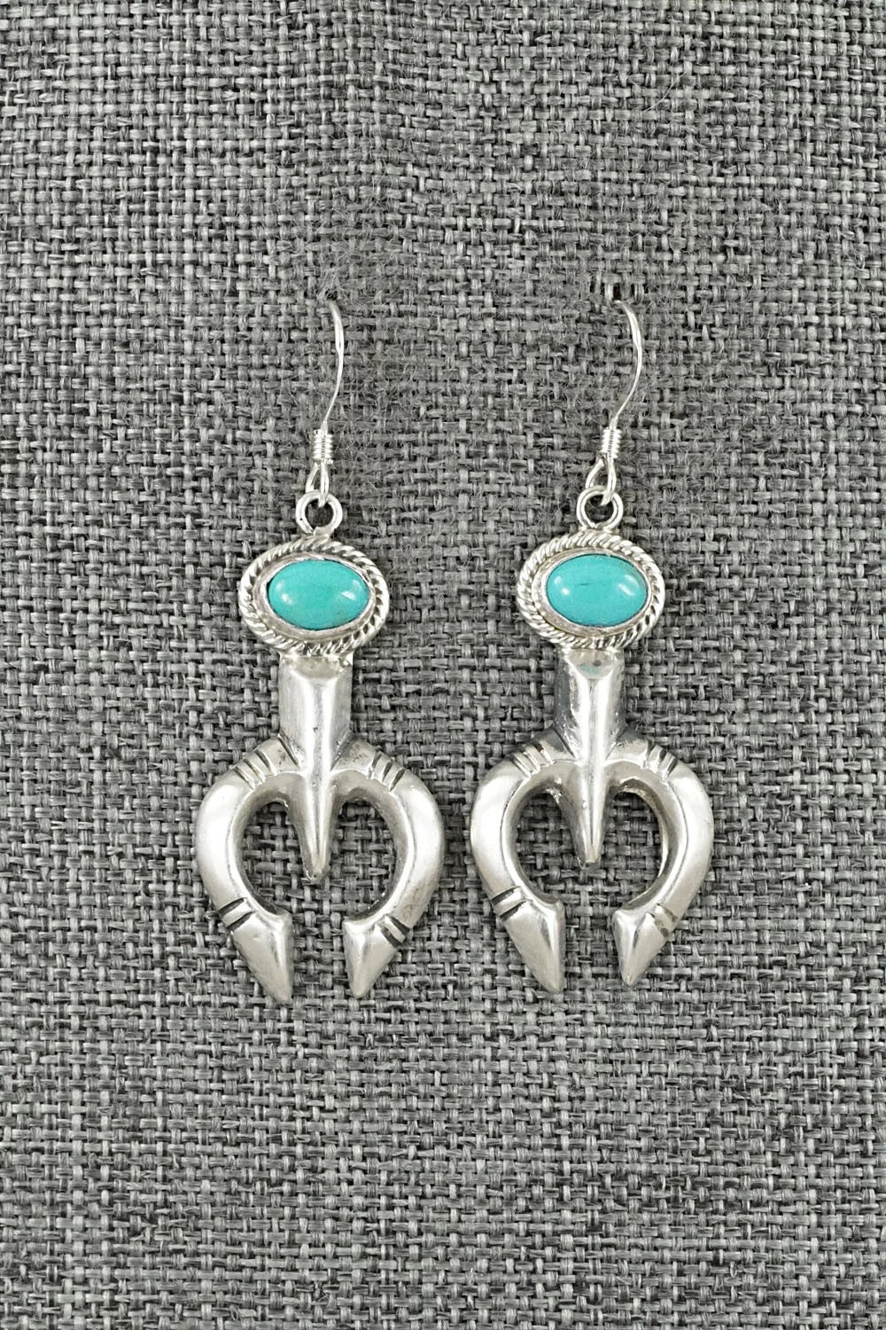 Turquoise & Sterling Silver Earrings - Gary Shorty