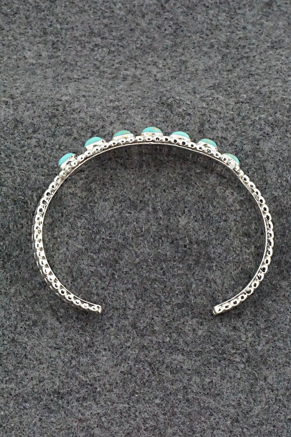 Turquoise & Sterling Silver Bracelet - Kenny Lonjose