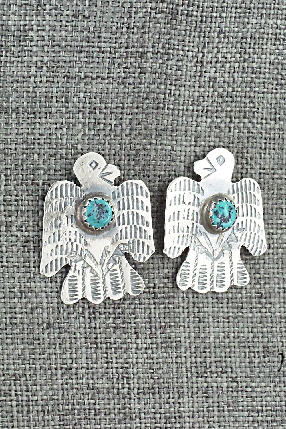 Turquoise & Sterling Silver Earrings - Gabrielle Yazzie