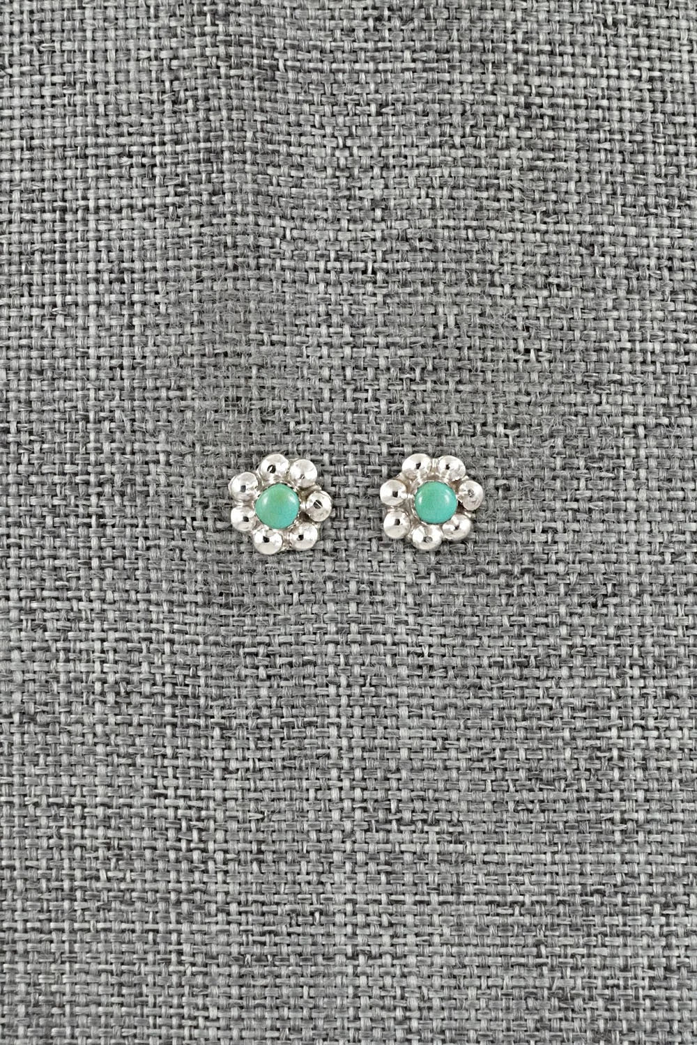 Turquoise and Sterling Silver Earrings - Ronald Yatsattie