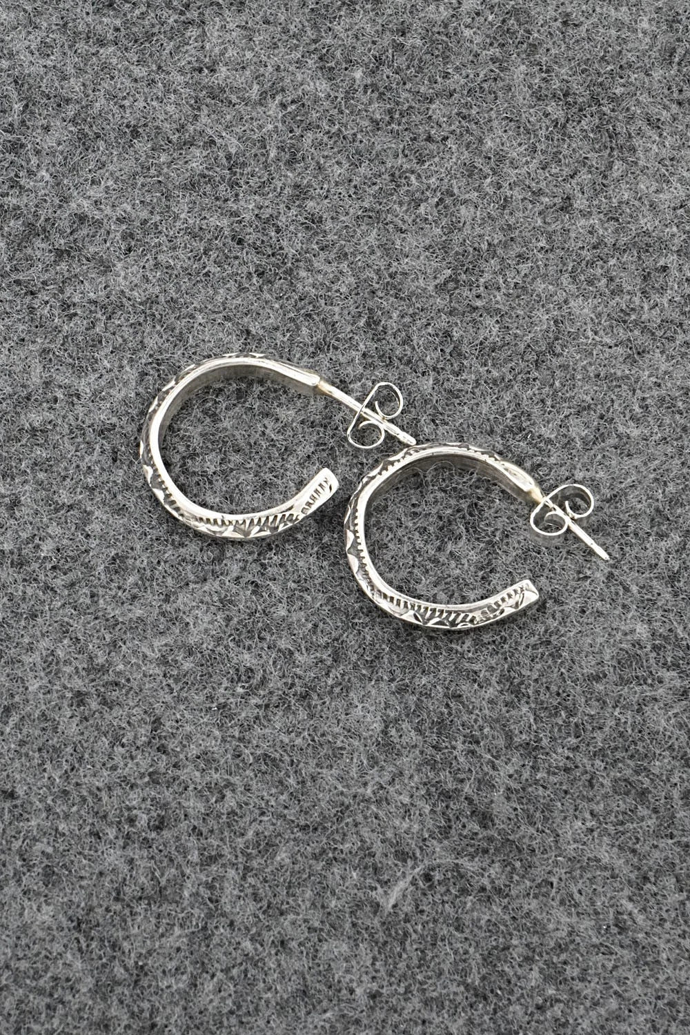 Sterling Silver Hoop Earrings - Elaine Tahe