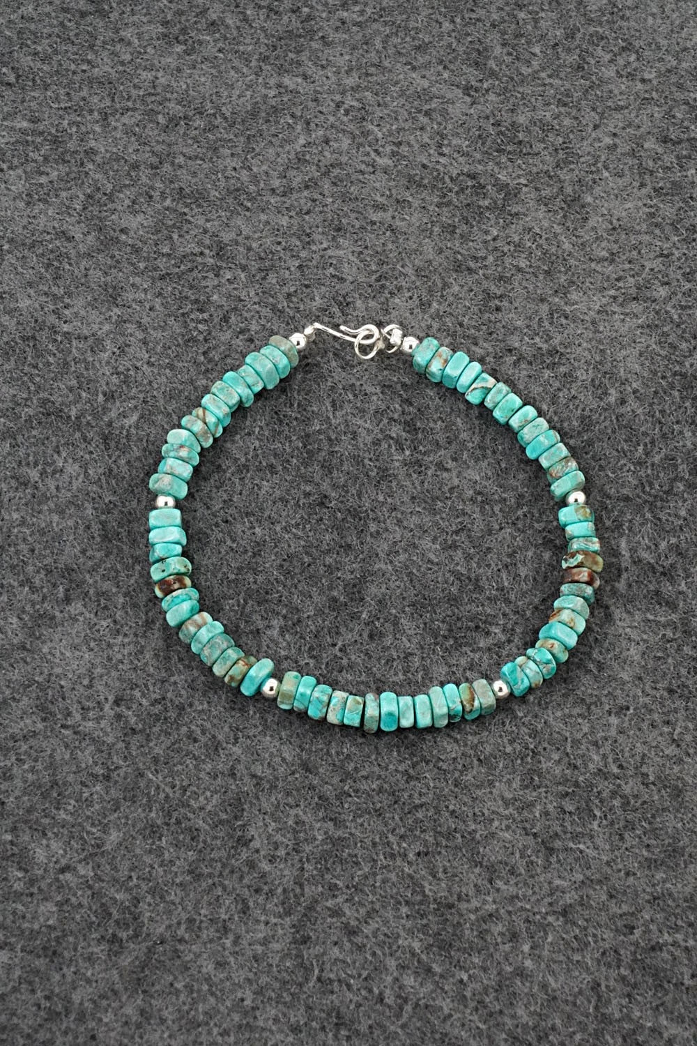 Turquoise & Sterling Silver Bracelet - Doreen Jake