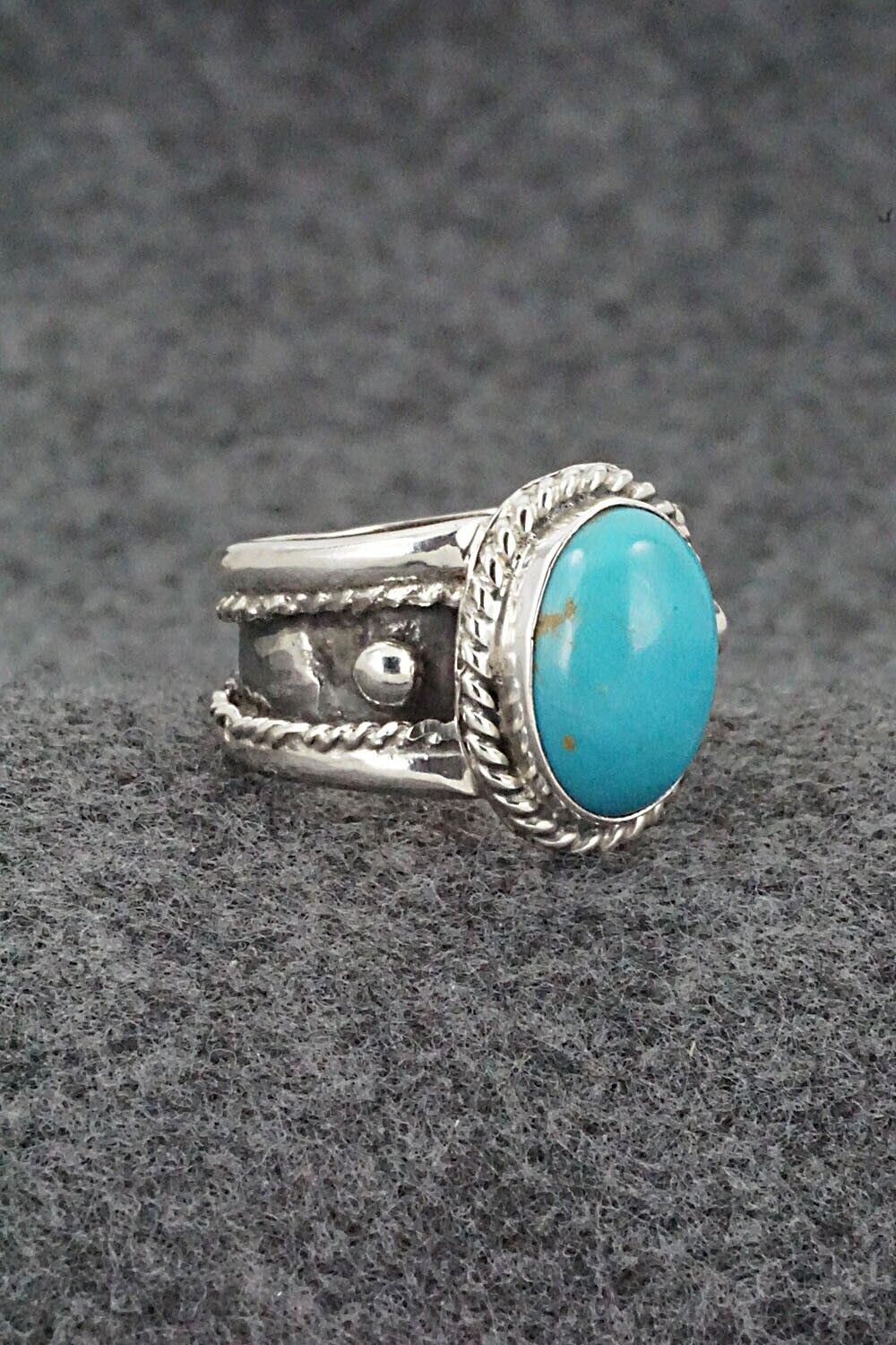 Turquoise & Sterling Silver Ring - Thomas Yazzie - Size 9