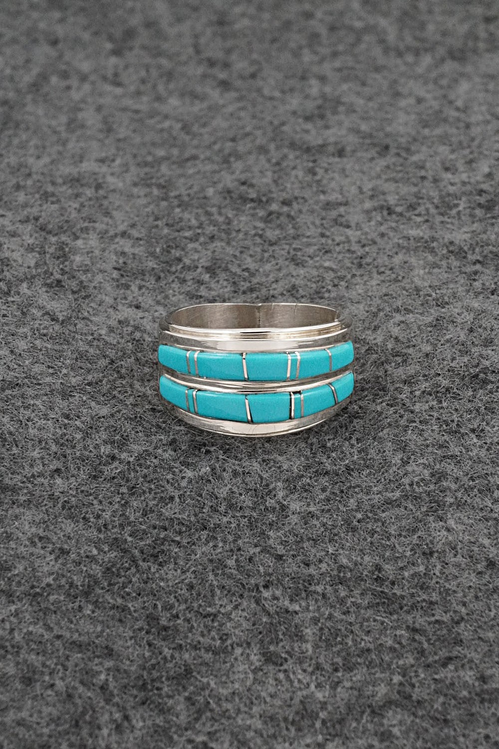 Turquoise & Sterling Silver Ring - Wilbert Muskett Jr. - Size 8