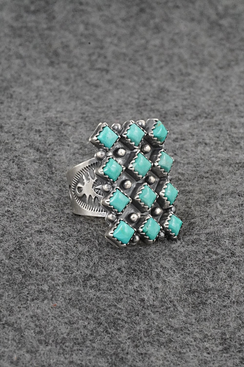 Turquoise & Sterling Silver Ring - Verley Betone - Size 6.5
