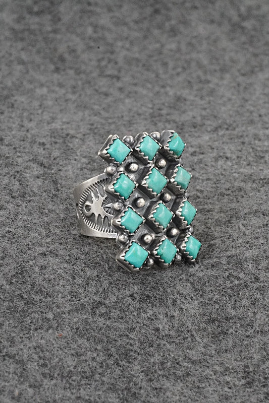 Turquoise & Sterling Silver Ring - Verley Betone - Size 6.5