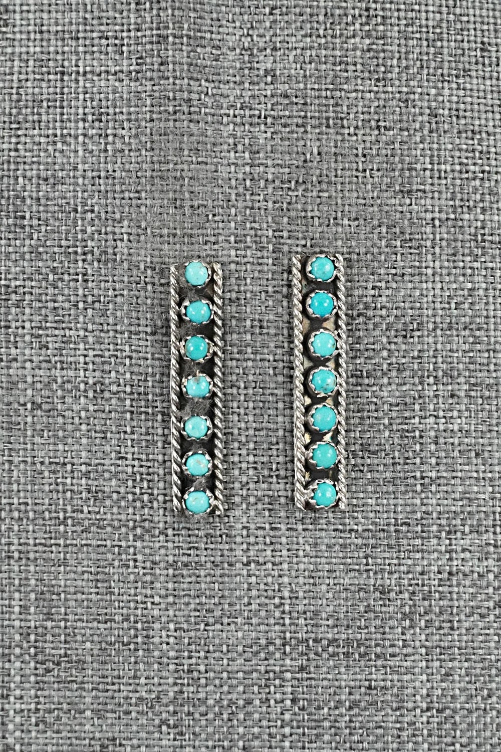 Turquoise & Sterling Silver Earrings - Dominic Duboise
