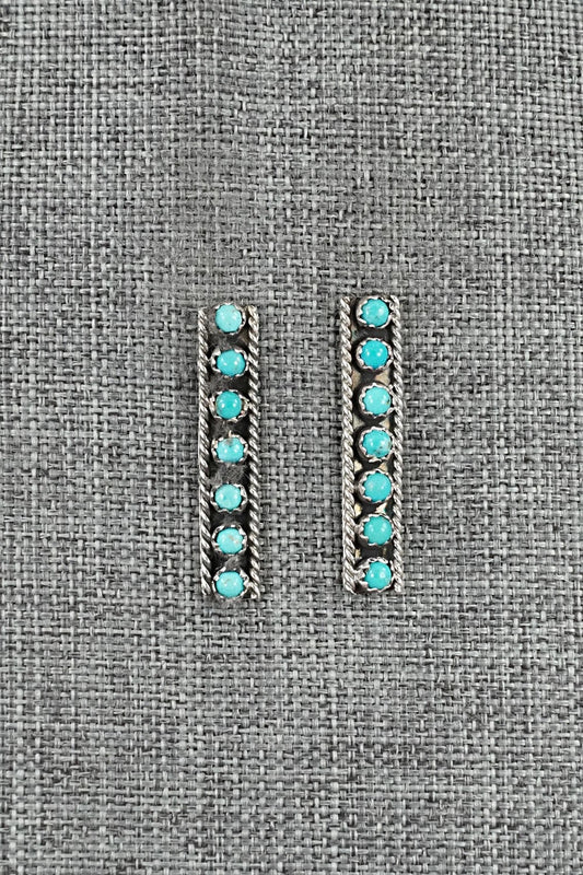 Turquoise & Sterling Silver Earrings - Dominic Duboise